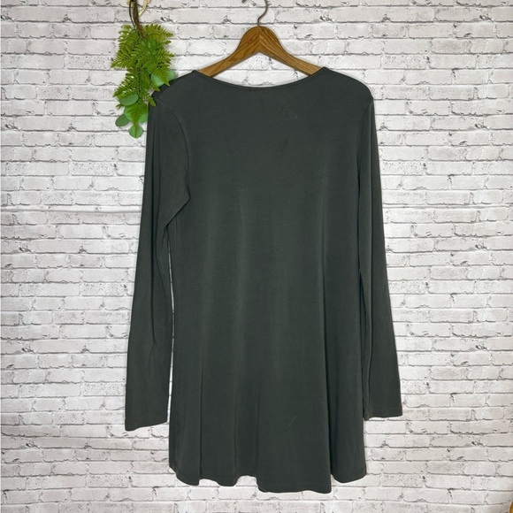 Jarbo Charcoal Gray Pima Cotton Swing Long Sleeve Tee - Picture 5 of 5